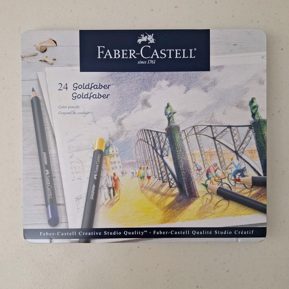 Faber-Castell 24 Goldfaber Color Pencils GERMANY Water-resistant Smudgeproof